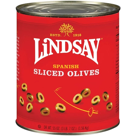 Lindsay Lindsay Sliced Green W/O Pimento 55 oz., PK6 A003903